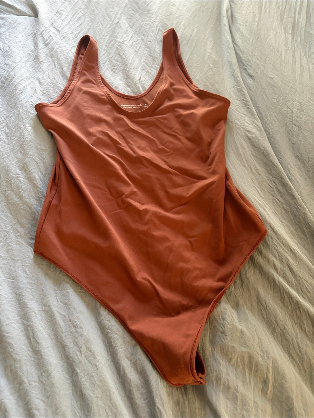 Abercrombie & Fitch Burnt Orange Scoop Neck Bodysuit